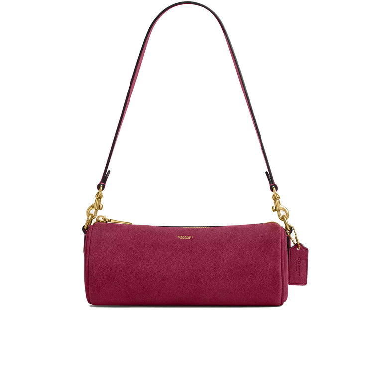 Coach Women's Barrel Bag Brass/Dark Fuchsia