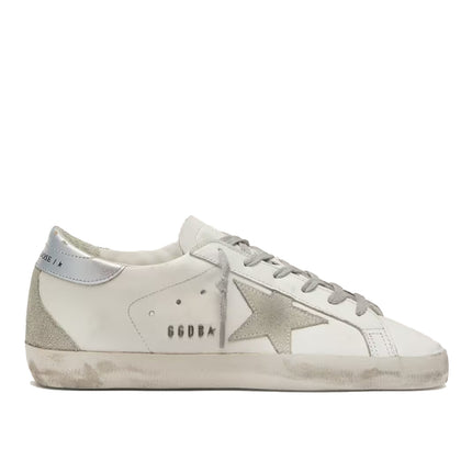 Golden Goose Women's Super Star with Silver Heel Tab and Metal Stud Lettering