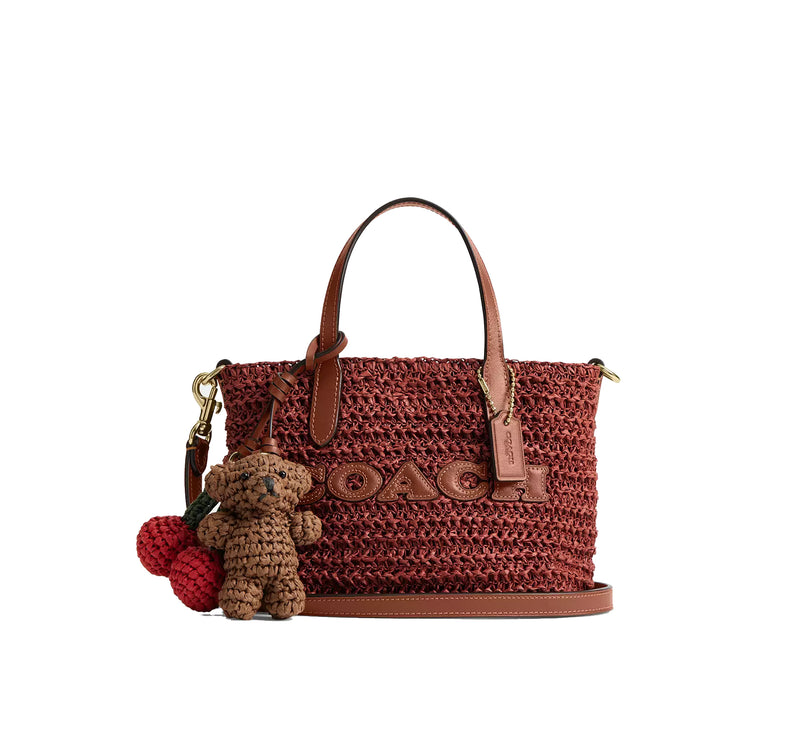 Coach Women's City Mini Tote Bag With Charms Gold/Russet