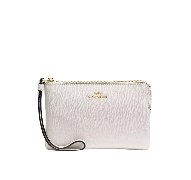 Coach Women's Corner Zip Wristlet Gold/Chalk