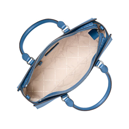 Michael Kors Women's Arden Medium Top-Zip Satchel Galaxy Blue