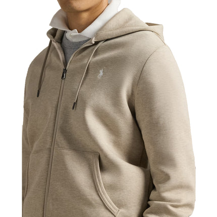 Polo Ralph Lauren Men's Double-Knit Full-Zip Hoodie Tuscan Beige Heather