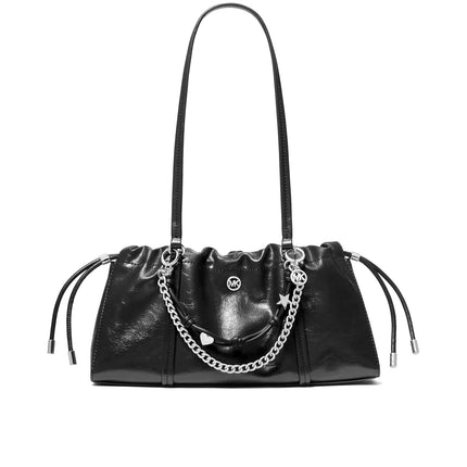 Michael Kors Women's Matilda Small Cinched Shoulder Bag Silver/Black