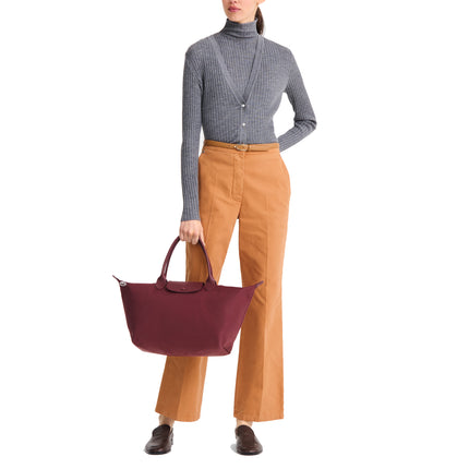 Longchamp Women's Le Pliage One L Handbag Burgundy - Hemen Kargoda