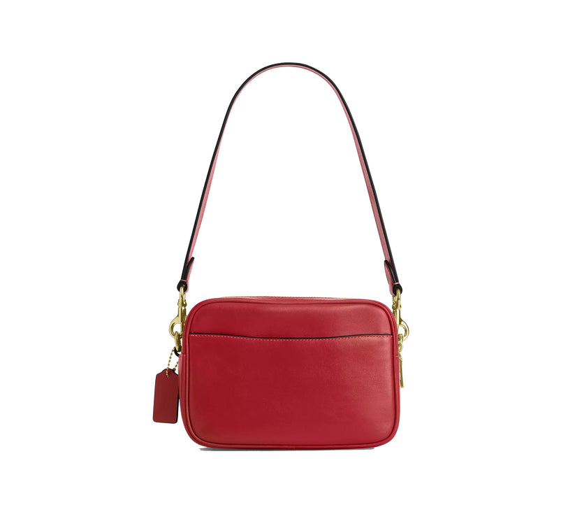 Coach Women's Mini Carey Crossbody Bag Gold/Poppy