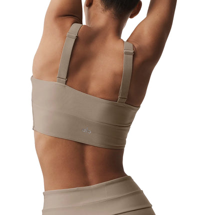 alo Women's Airlift Horizon Bra Gravel