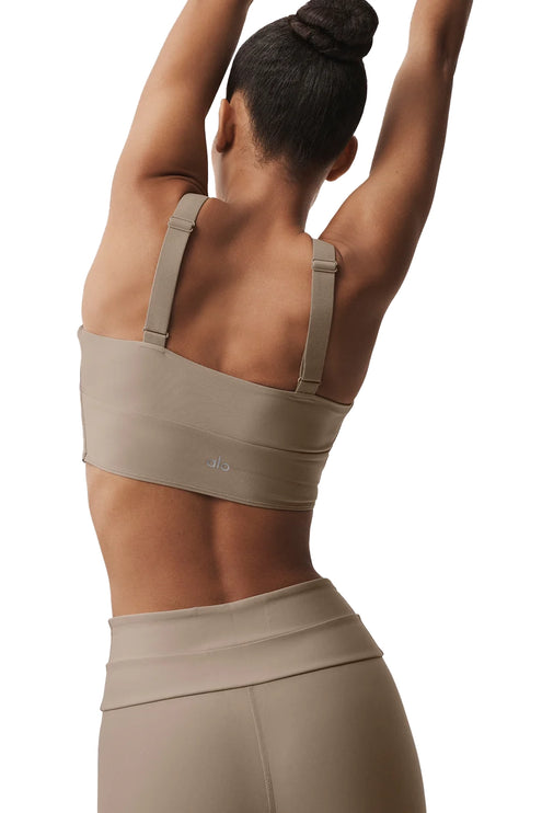 alo Women's Airlift Horizon Bra Gravel