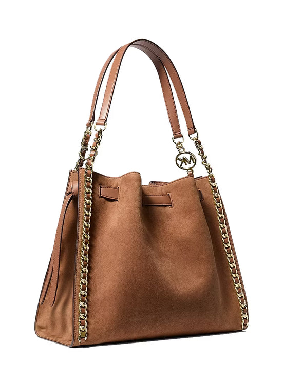 Michael Kors Women's Mina Large Chain Shoulder Bag Luggage