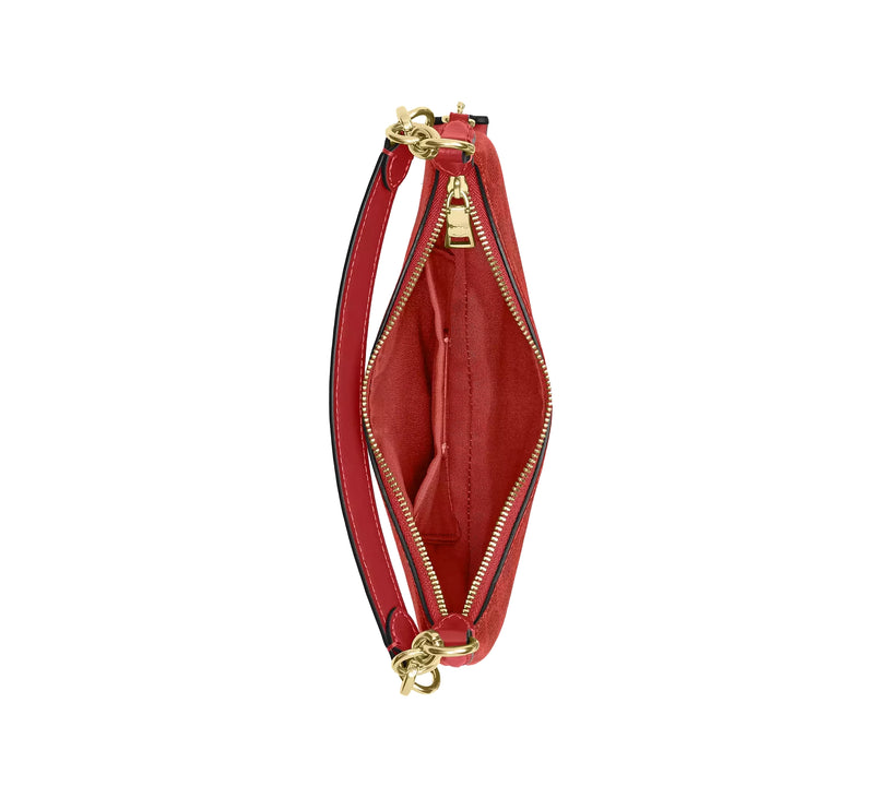 Coach Women's Mini Payton Bag In Signature Canvas Gold/Crimson