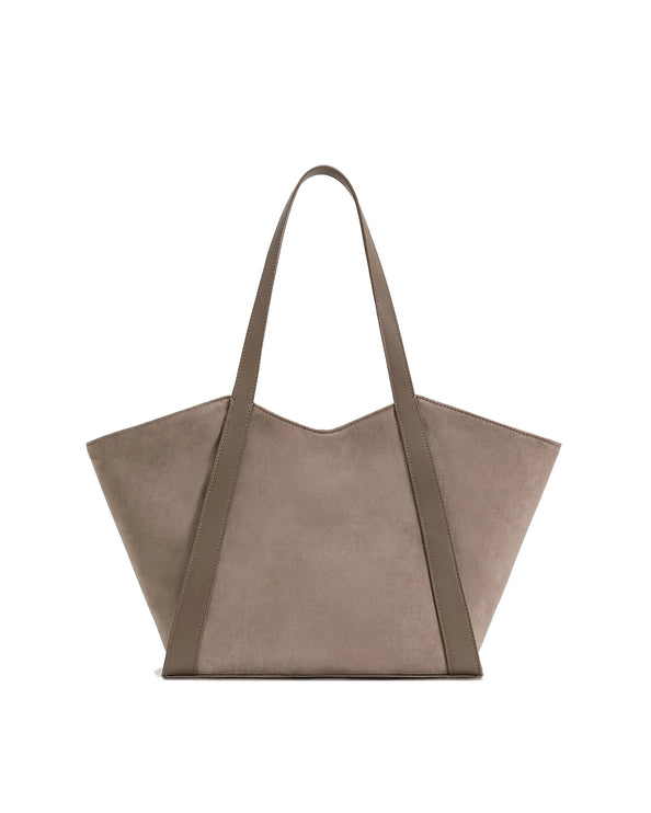 JW PEI Women's Kiana Large Capacity Faux Suede Tote Bag - Taupe
