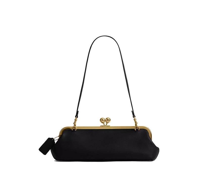Coach Women's Kisslock Frame Bag 30 Brass/Black
