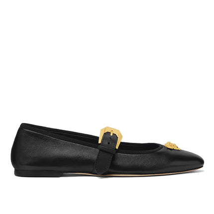 Versace Women's La Medusa Nappa Ballerinas Black