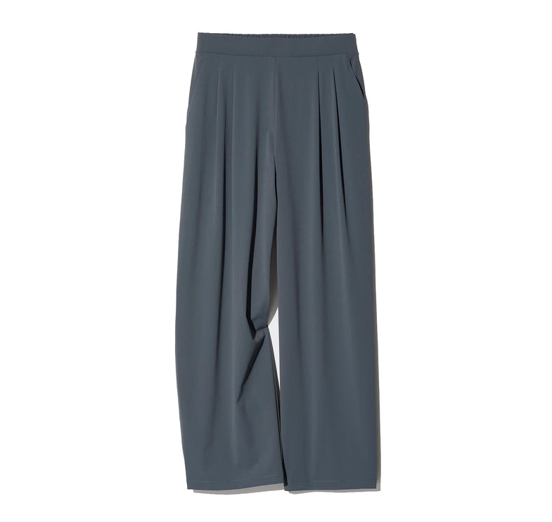 Uniqlo Women's Extra Stretch Active Wide Pants 08 Dark Gray