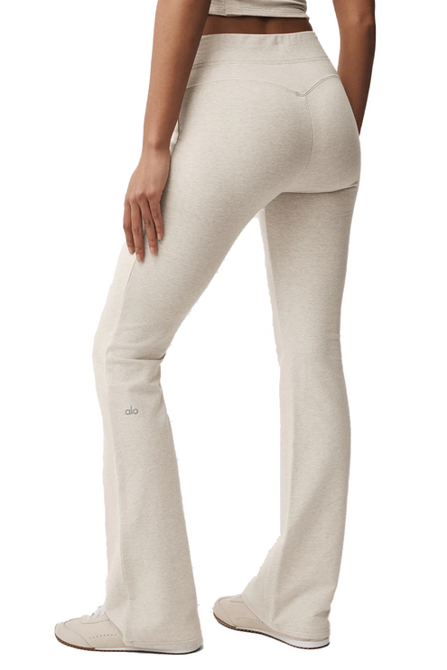 alo Women's Sway Bootcut Sweatpant Oatmeal Heather