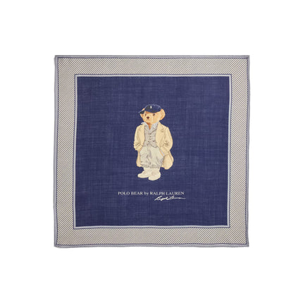 Polo Ralph Lauren Polo Bear Wool-Silk Bandanna Navy Multi
