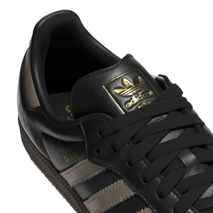 Adidas Women's Samba OG Shoes Core Black/Wonder Beige/Gold Metallic KJ0995