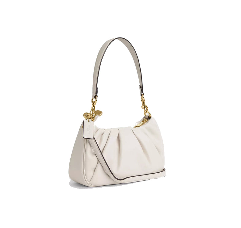 Coach Women's Teri Shoulder Bag With Ruching Gold/Chalk