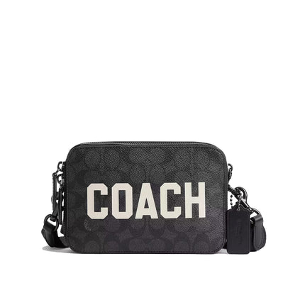Coach Unisex Charter Crossbody Bag 19 In Signature Canvas With Coach Graphic Charcoal Multi