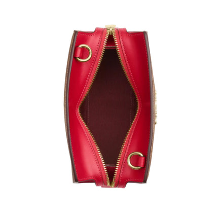 Coach Women's Gia Crossbody Bag In Signature Canvas Gold/Tan/Carnation