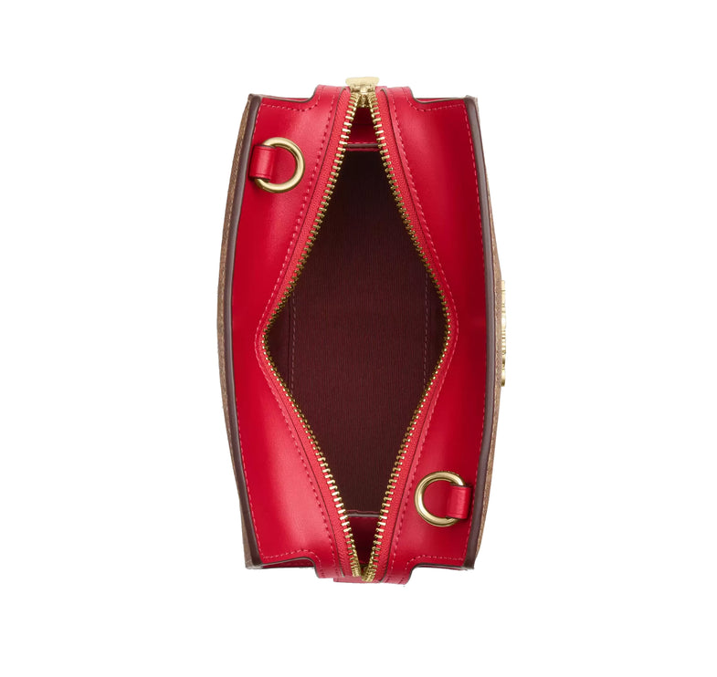 Coach Women's Gia Crossbody Bag In Signature Canvas Gold/Tan/Carnation