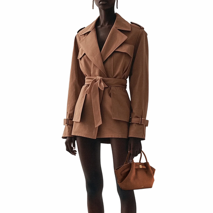 JW PEI Women's Hana Mini Faux Suede Tote Bag Brown/Gold