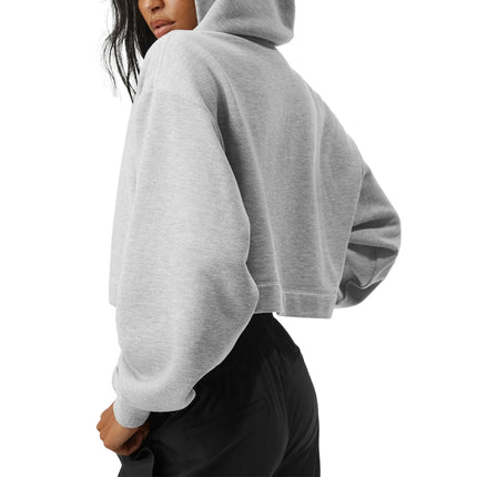 alo Women's Bae Hoodie Athletic Heather Grey
