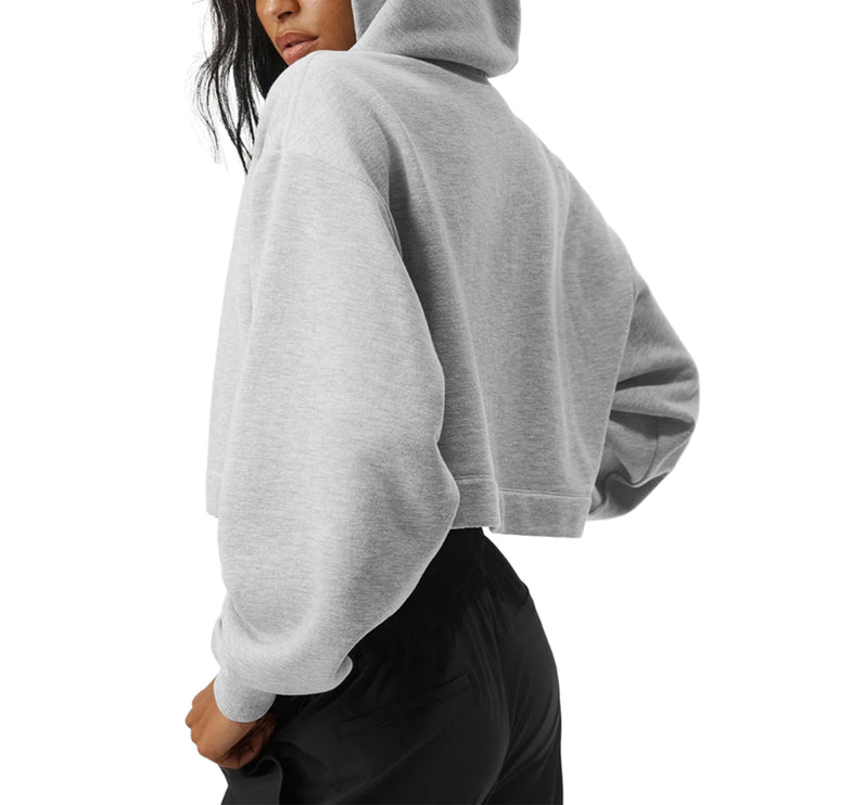 alo Women's Bae Hoodie Athletic Heather Grey