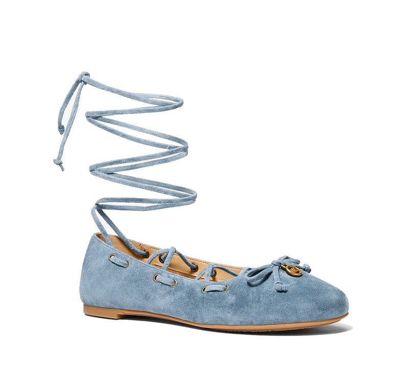 Michael Kors Women's Shae Flex Suede Ballet Flat Chambray