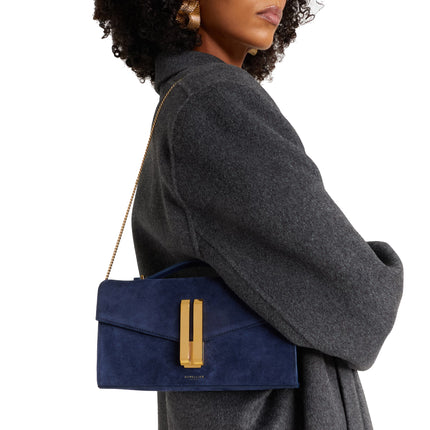 DeMellier London Women's The Vancouver Clutch Navy Suede