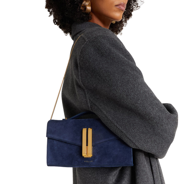 DeMellier London Women's The Vancouver Clutch Navy Suede