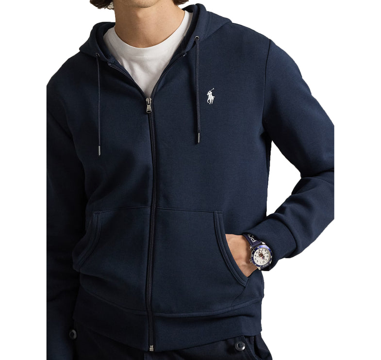 Polo Ralph Lauren Men's Double-Knit Full-Zip Hoodie Aviator Navy
