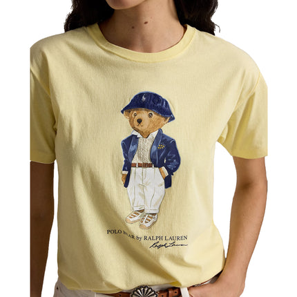 Polo Ralph Lauren Women's Polo Bear Cotton Jersey Tee Bird Yellow