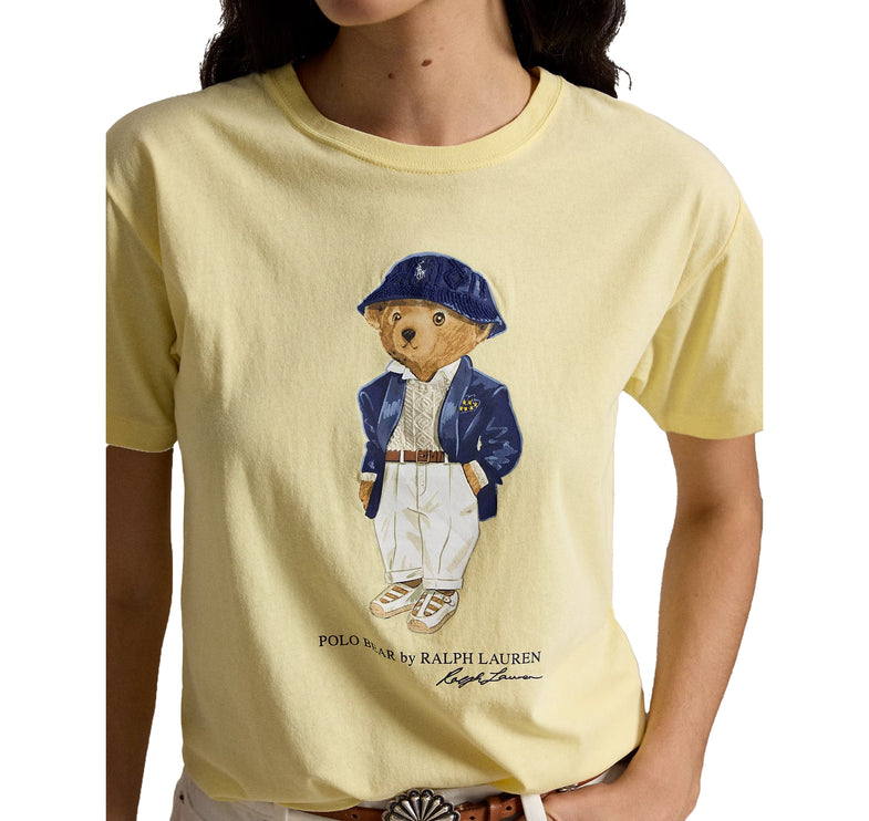 Polo Ralph Lauren Women's Polo Bear Cotton Jersey Tee Bird Yellow