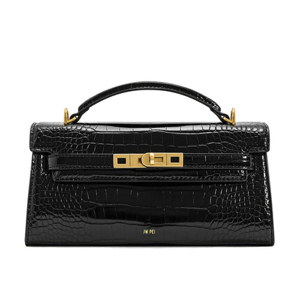JW PEI Women's Noor Top Handle Bag Black Croc