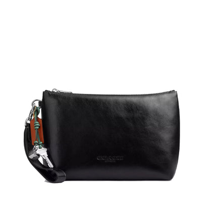 Coach Unisex Pouch With Charms Silver/Black