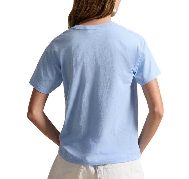 Polo Ralph Lauren Women's Polo Bear Cotton Jersey Tee Baby Blue