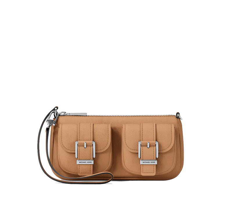Michael Kors Women's Zoe Small Nubuck Convertible Pochette Peanut