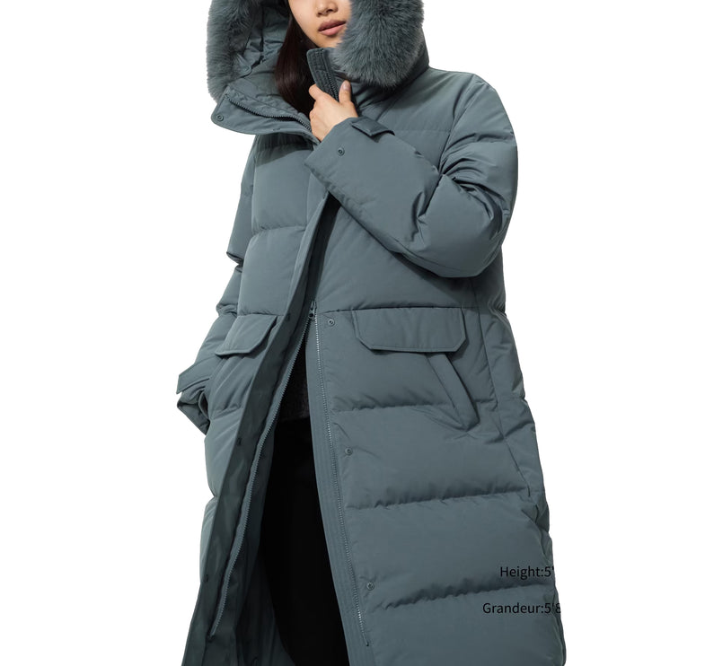 Uniqlo Women's Ultra Warm Down Long Coat 07 Gray