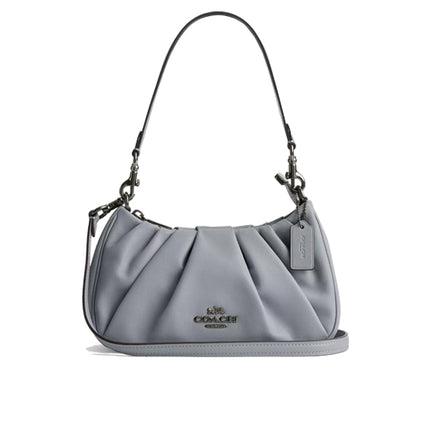 Coach Women's Teri Shoulder Bag With Ruching Qb/Grey Blue