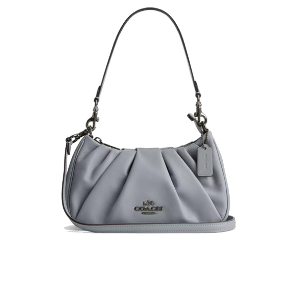 Coach Women's Teri Shoulder Bag With Ruching Qb/Grey Blue