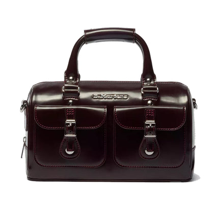 Dr. Martens Top Handle Rub Off Leather Bag Cherry Red