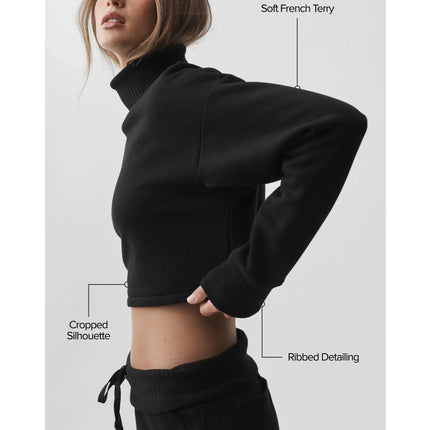 alo Women's Cropped Serenity Coverup Black