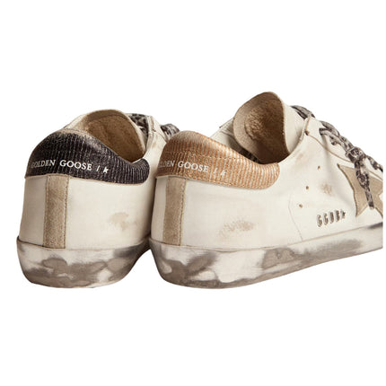 Golden Goose Women's Super Star Sneakers White Leather with Gray Suede Star
