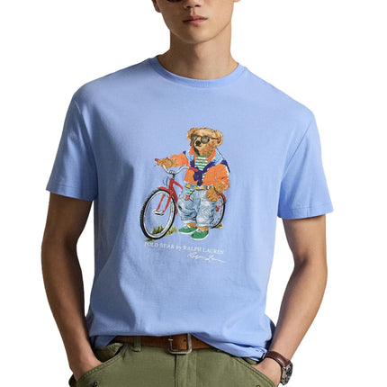 Polo Ralph Lauren Men's Classic Fit Polo Bear Jersey T-Shirt Austin Blue Summer Bear