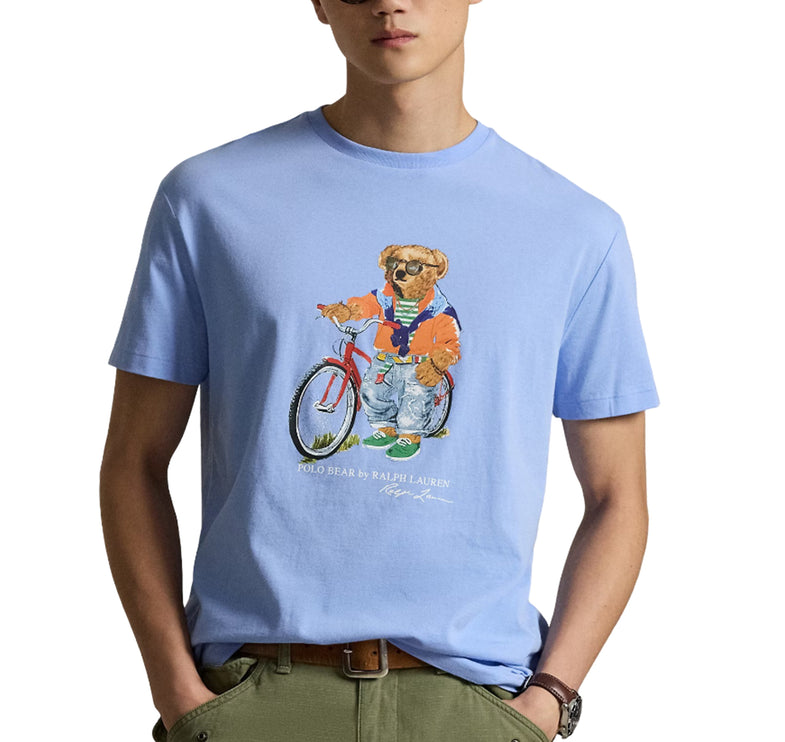Polo Ralph Lauren Men's Classic Fit Polo Bear Jersey T-Shirt Austin Blue Summer Bear