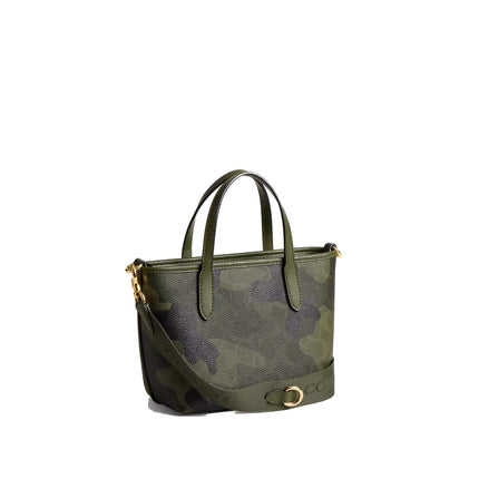 Coach Women's City Mini Tote Bag In Signature Camo Print Gold/Dark Cypress Multi - Hemen Kargoda