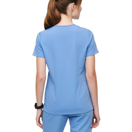 FIGS Women's Catarina One Pocket Scrub Top Ceil Blue