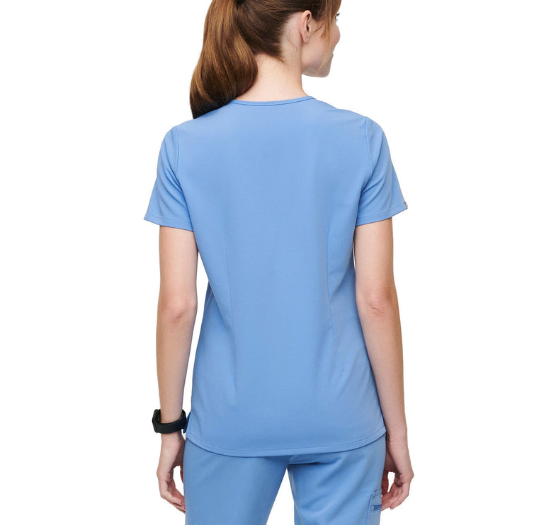FIGS Women's Catarina One Pocket Scrub Top Ceil Blue