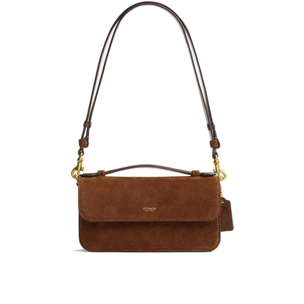 Coach Women's New York Elora Top Handle Crossbody Bag Brass/Warm Brown
