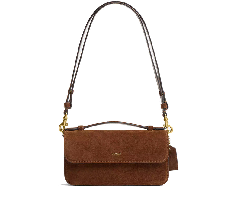 Coach Women's New York Elora Top Handle Crossbody Bag Brass/Warm Brown